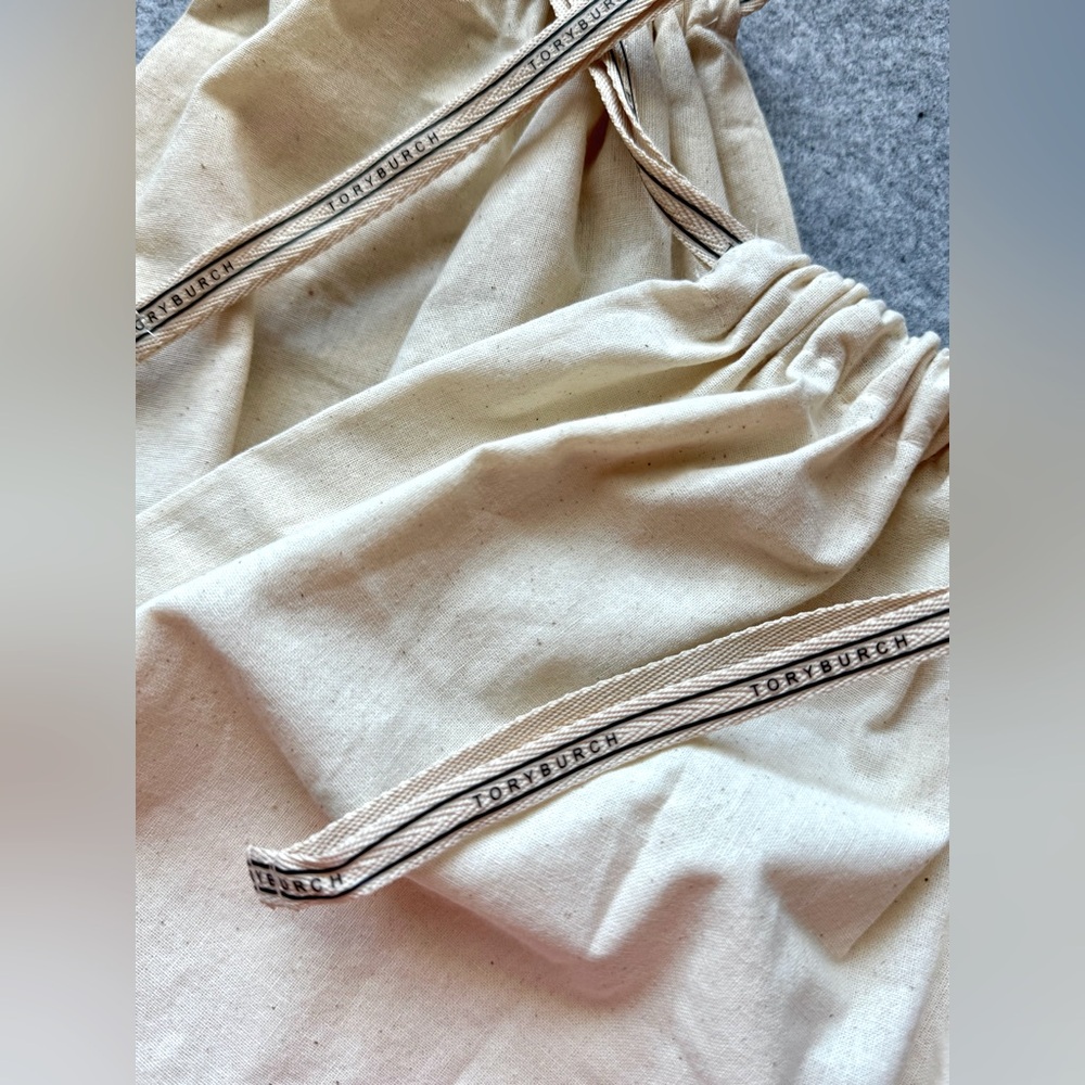 Tory Burch linen drawstring dust bags- two count